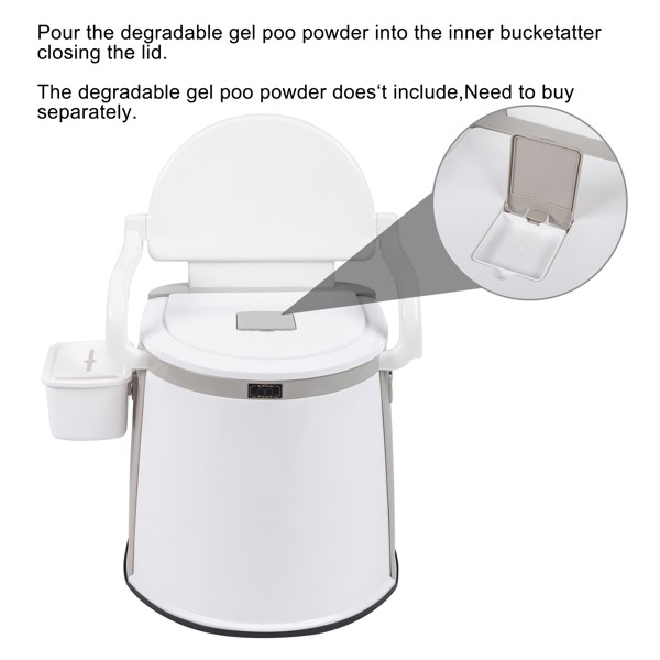 Mobile Travel Toilet Indoor Outdoor Camping Portable Toilet With Tissue Holder
