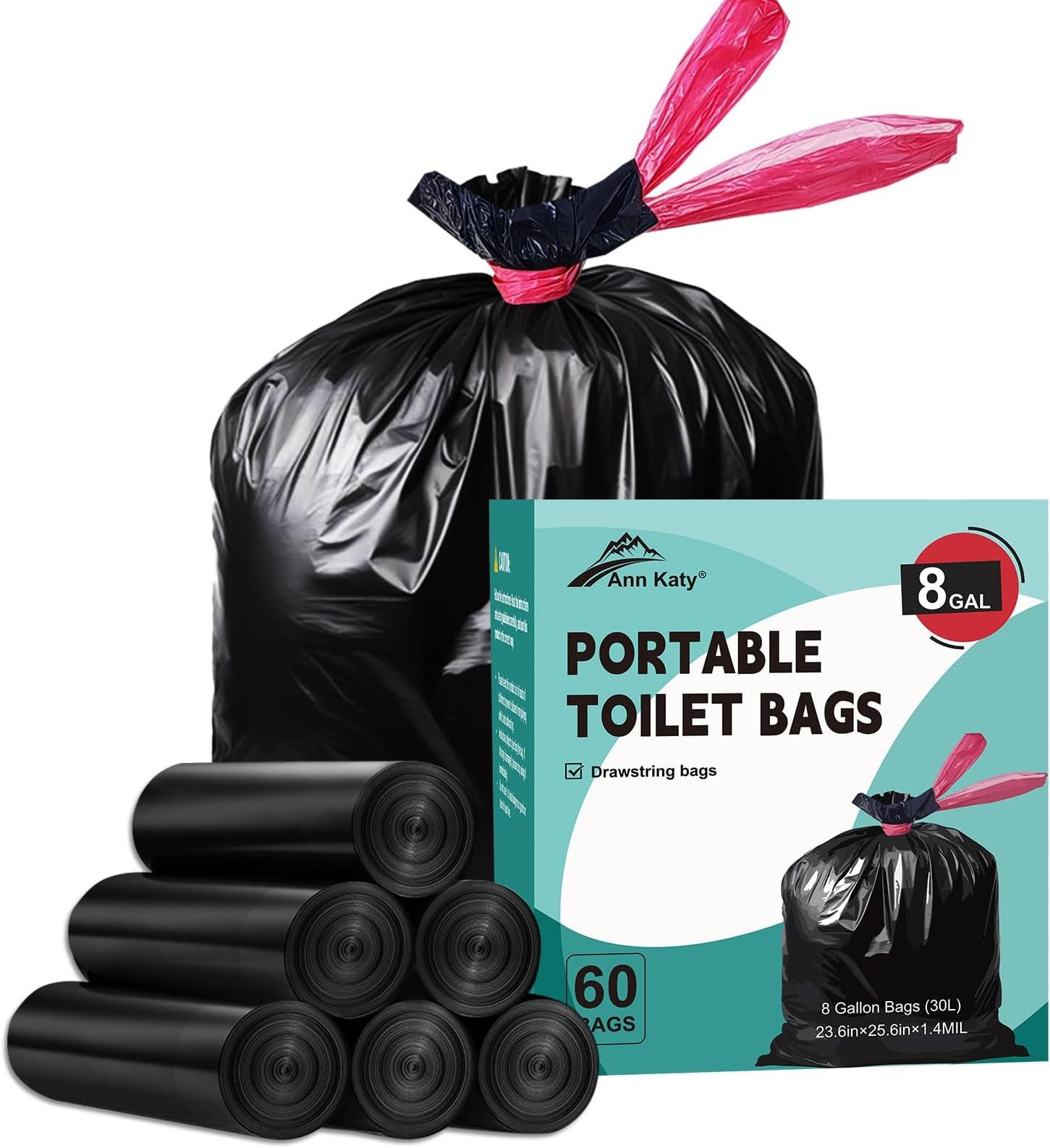 Ann Katy Portable Toilet Bags, Leak-Proof Waste Bags for Outdoor, Hiking