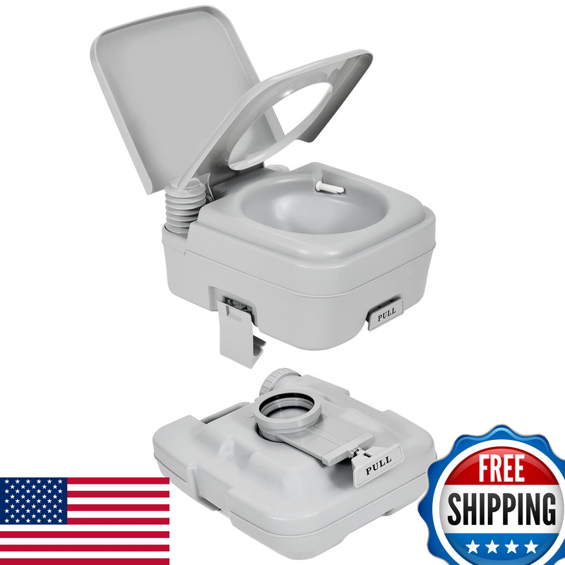 Yitahome 2.6 Gallon Portable Toilet For Camping Rv Travel Potty Press Flush