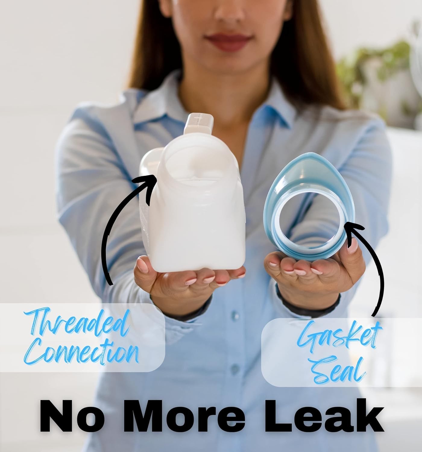 Female Portable Urinal – Spillproof 32 oz Contoured Design for Ultimate Comfort
