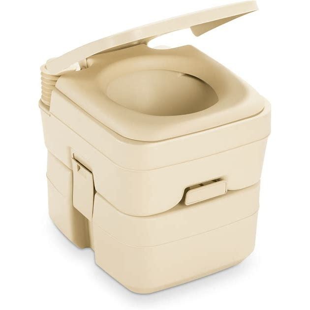 Dometic SaniPottie Tall Portable Toilet 5-gallon Waste Tank – Parchment 966 [G3]