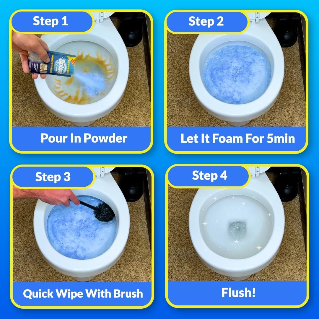 Toilet Cleaner – Self Activating Cleaning Powder for Toilet Bowl Cleaning