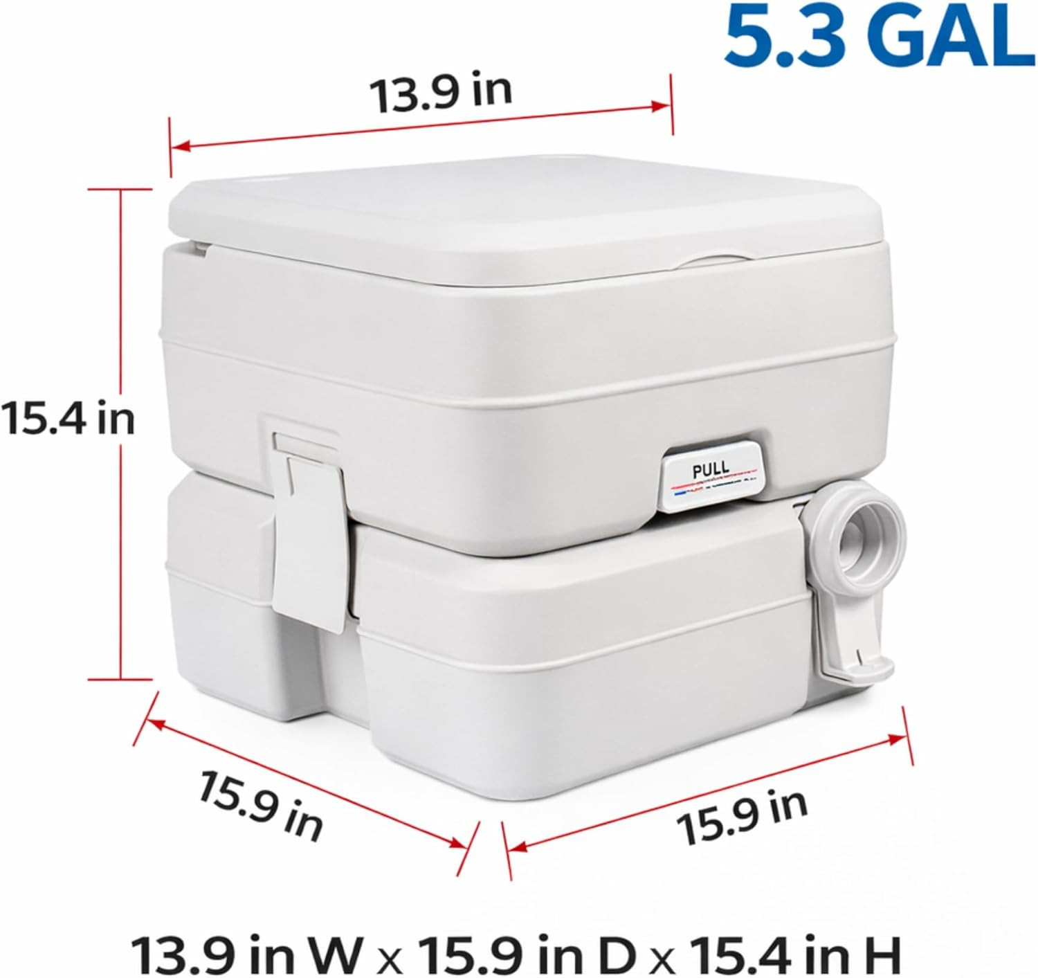 SEAFLO Portable Toilet for RV, Boat, and Camping (5.3 Gallon – Multifunctional)