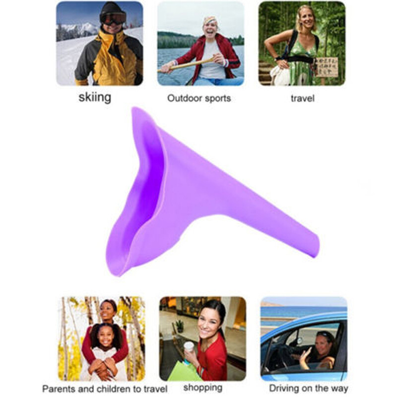 6X Women Travel Female Urine Lady Silicone Funnel Camping Standing to Pee