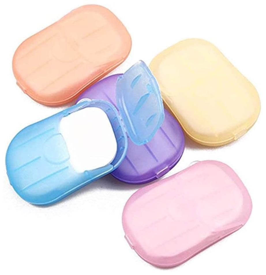 500 Sheets 5 Boxes Colorful Disposable Soap Paper, Mini Portable Travel Soap