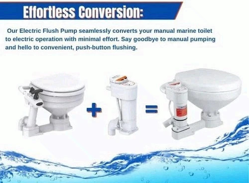 SEAFLO Manual to Electric Marine Toilet Conversion Kit 24V