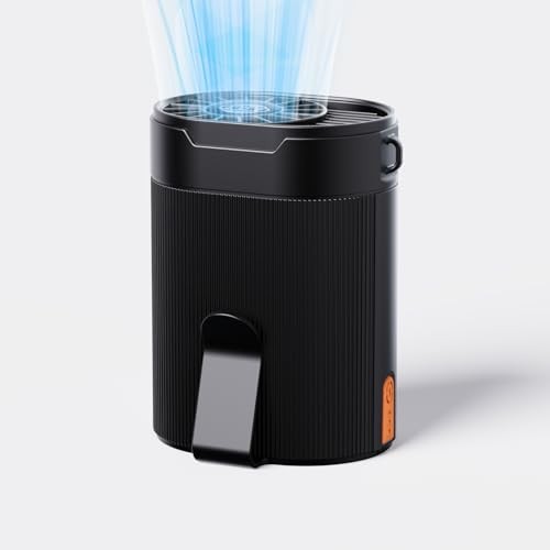 AI Portable Waist Fan,Rechargeable Fan with 4-Speed 6600RPM Strong