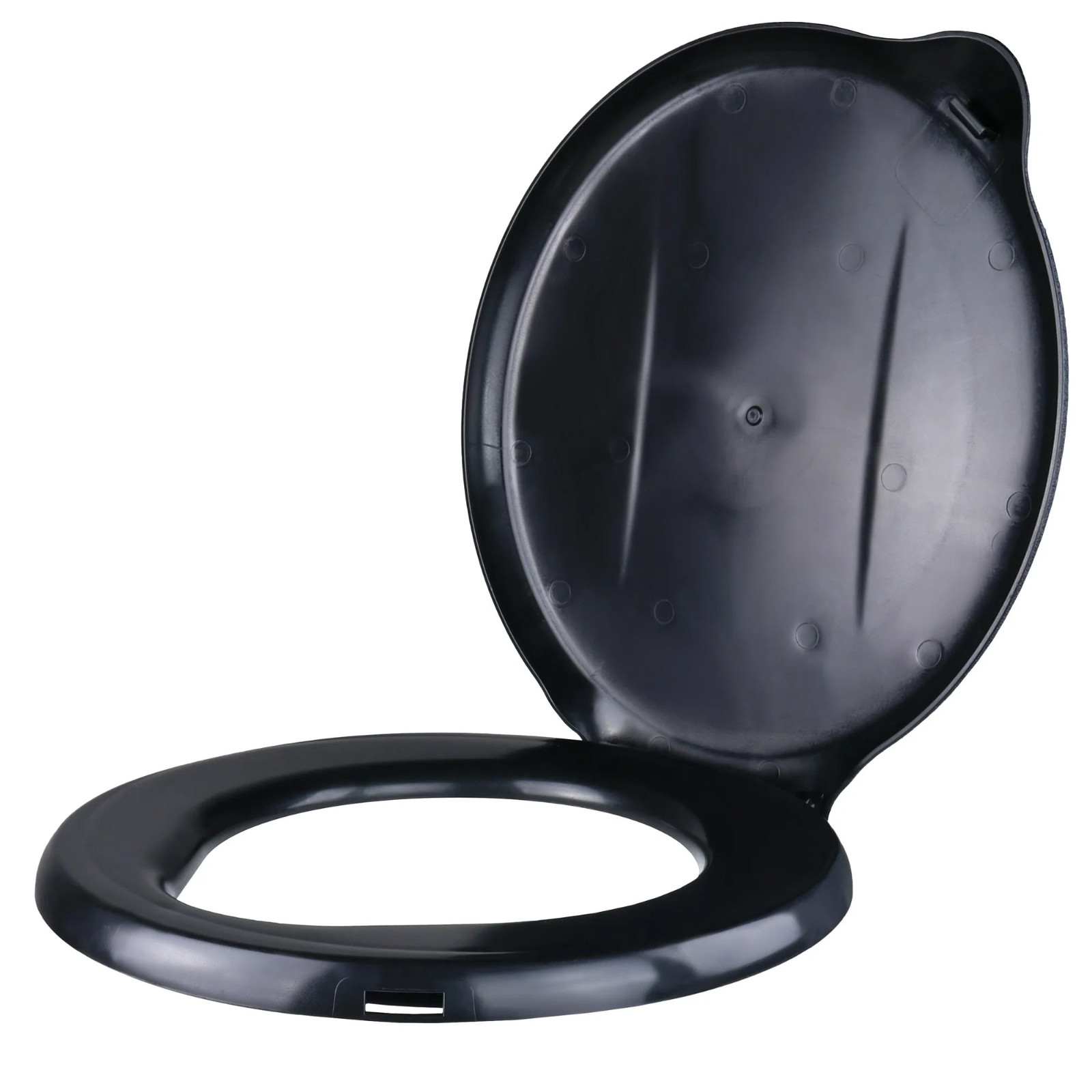 5 Gallon Bucket Toilet Seat w/ Lid Travel Outdoor Camping Hiking Snap On Black