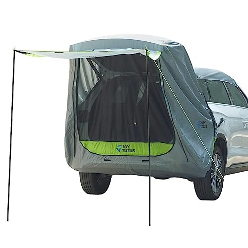 SUV Tailgate Tent with Awning Shade, Car Roof Medium-Standard Grey Green