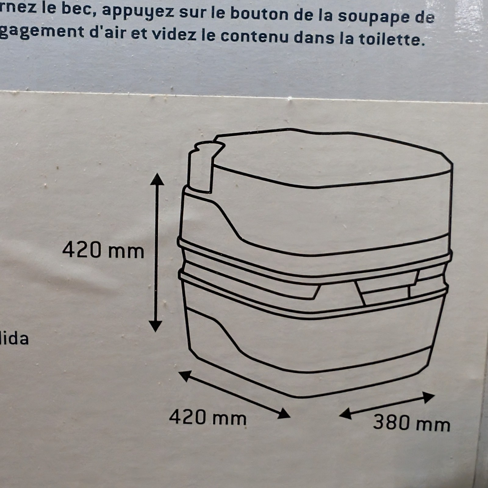 Thetford Porta Potti 5.5 gal Portable Toilet 550P 16.5″ x 15″ x 16.5″