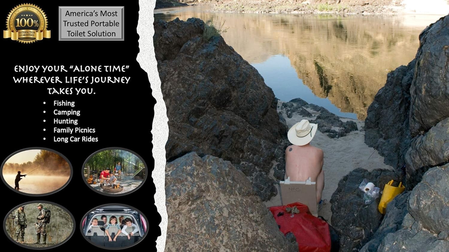GO Anywhere Complete Portable Camping Toilet – For Camping, Hunting, Fishing …