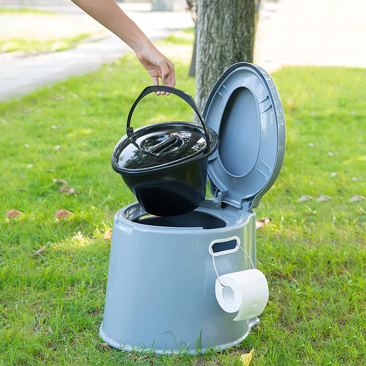 New Basicwise Portable Travel Toilet For Camping and Hiking