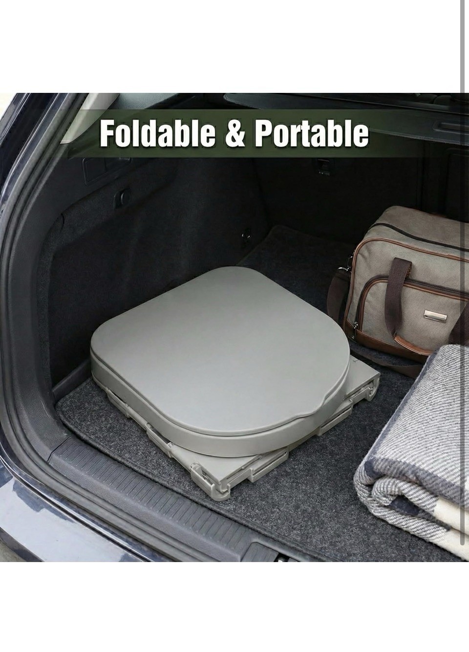 Portable Camping Toilet for Adults – XL Portable Folding Toilet with Lid,Travel