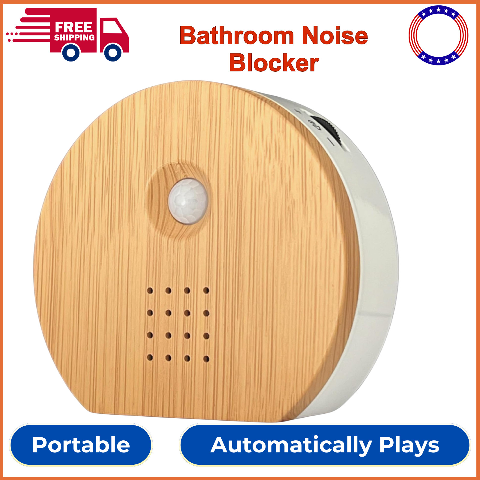 Bathroom Noise Blocker, Automatically Plays Relaxing Water Sounds For Bathroom