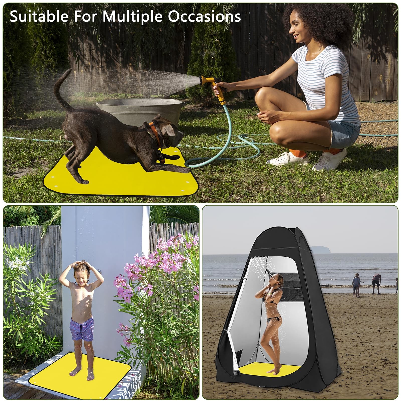 Alfombrilla antideslizante para el fondo de la tienda de ducha de camping.