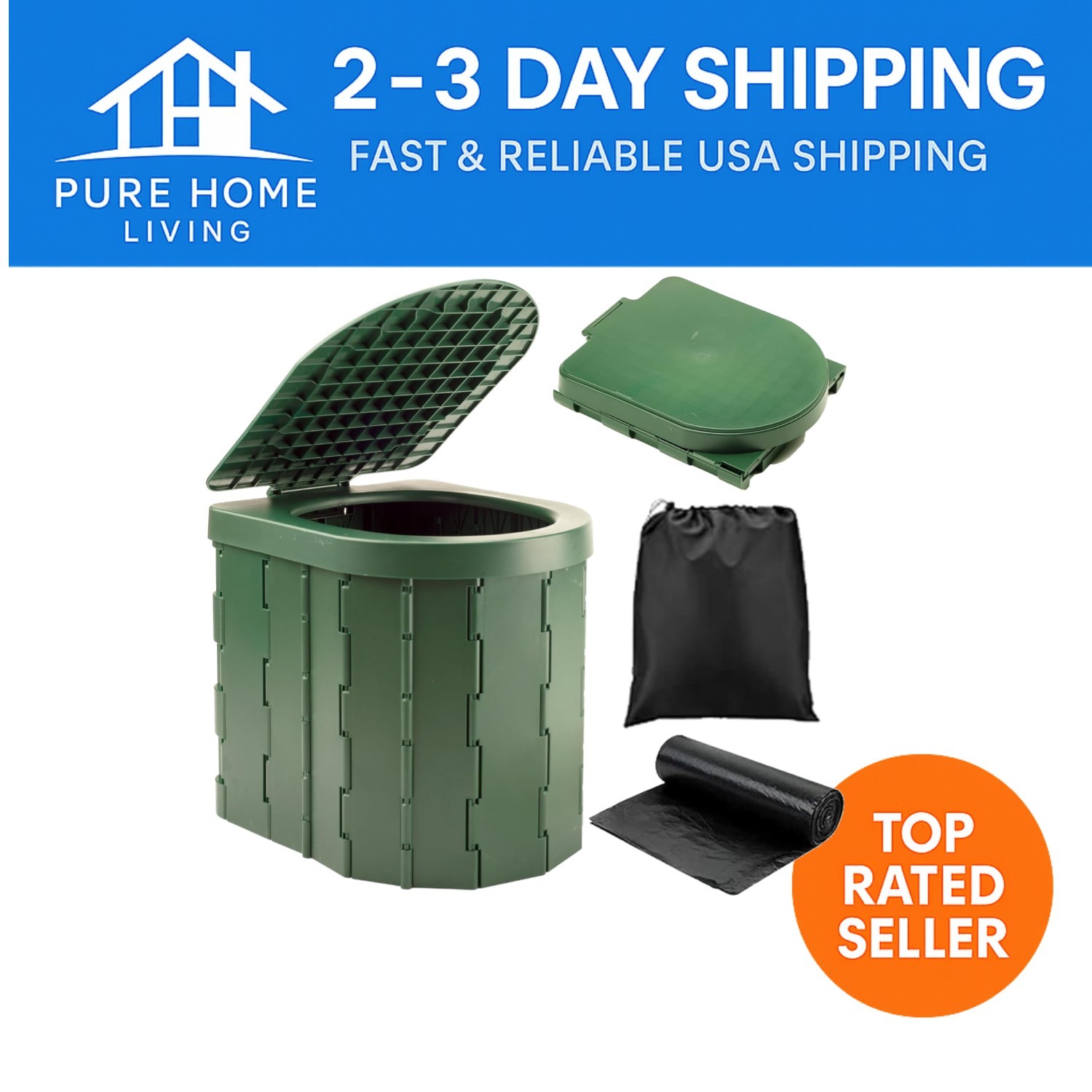 Durable Foldable Potty for Road Trips and Camping – Comfort & Hygiene On-the-Go