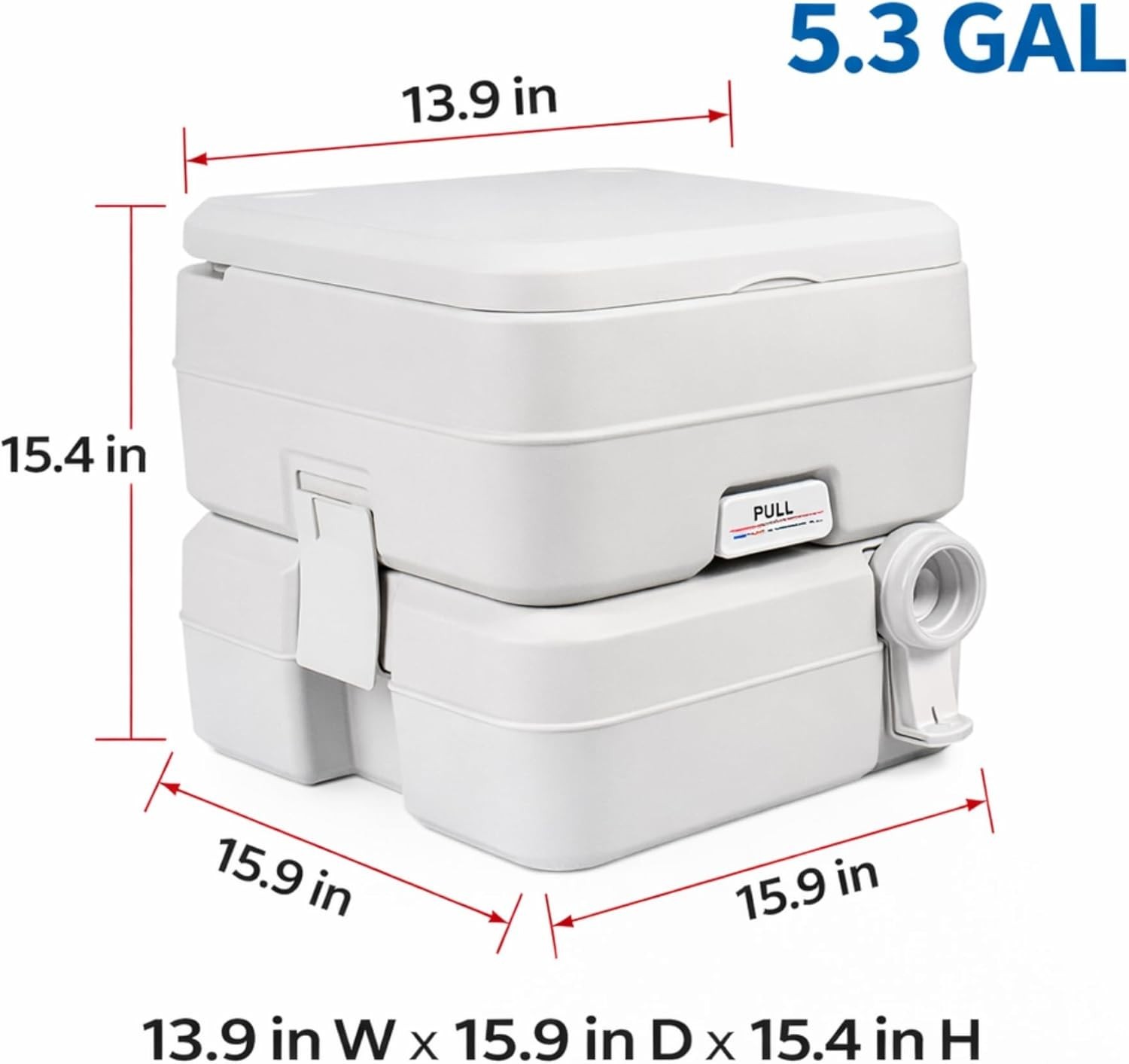 Multifunctional 5.3 Gallon Portable Toilet – Essential for Camping Adventures