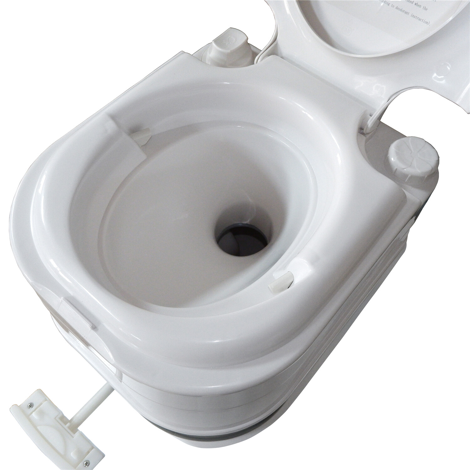 6.3 Gallon 24L Advanced Portable Toilet Flush Camping Travel Piston Pump Commode