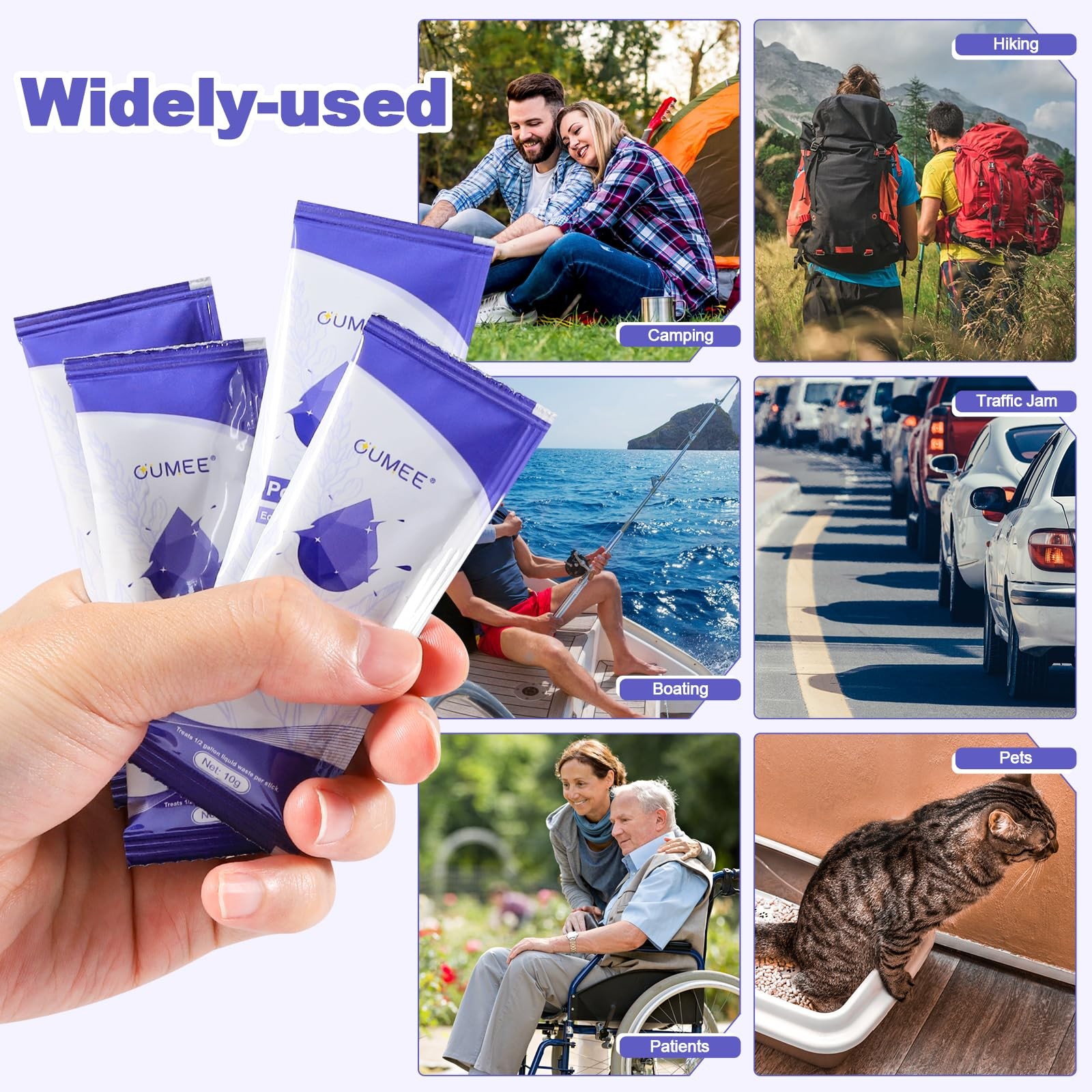 Lavender Portable Toilet Gel, Poo Gel for Potty, Camping Toilet Powder for Bu…