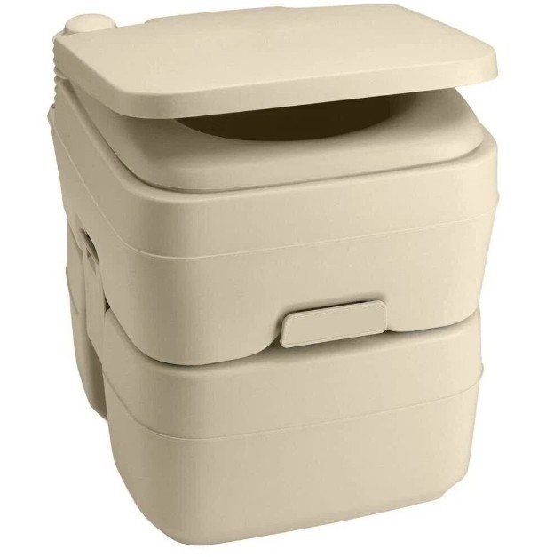 Dometic SaniPottie Tall Portable Toilet 5-gallon Waste Tank – Parchment 966 [G3]