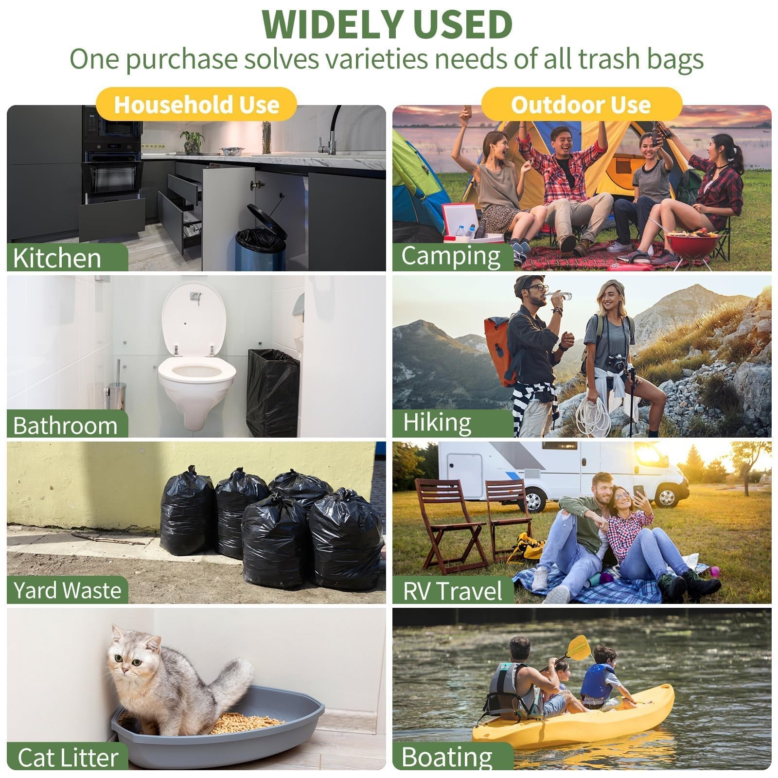 100 Portable Toilet Bags Thick Biodegradable Camping Toilet Bags for Portable…