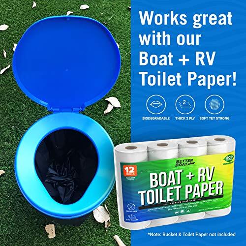 Portable Toilet for Camping Toilet Bucket Toilet Seat Set with Lid for Boatin…