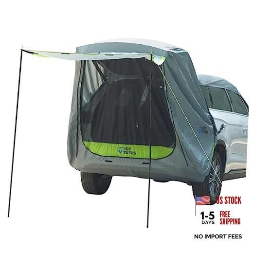 SUV Tailgate Tent with Awning Shade, Car Roof Medium-Standard Grey Green