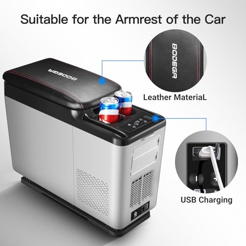 COOLER 12-Volt Refrigerator, 16-Quart(15L) Car Fridge, Portable 16 Quart