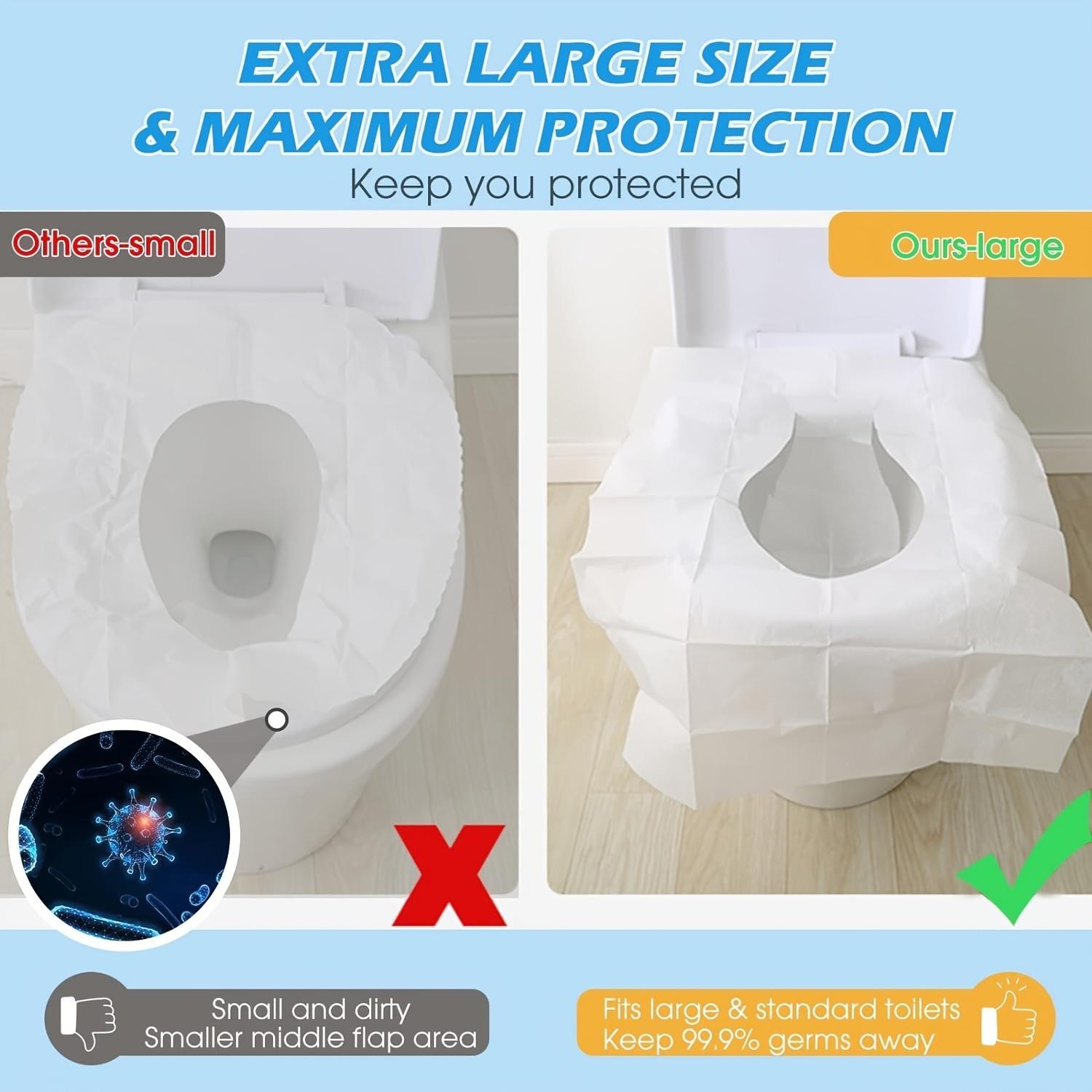 Disposable Toilet Seat Cover Portable Travel Camping Hotel Bathroom Toilet Mat P