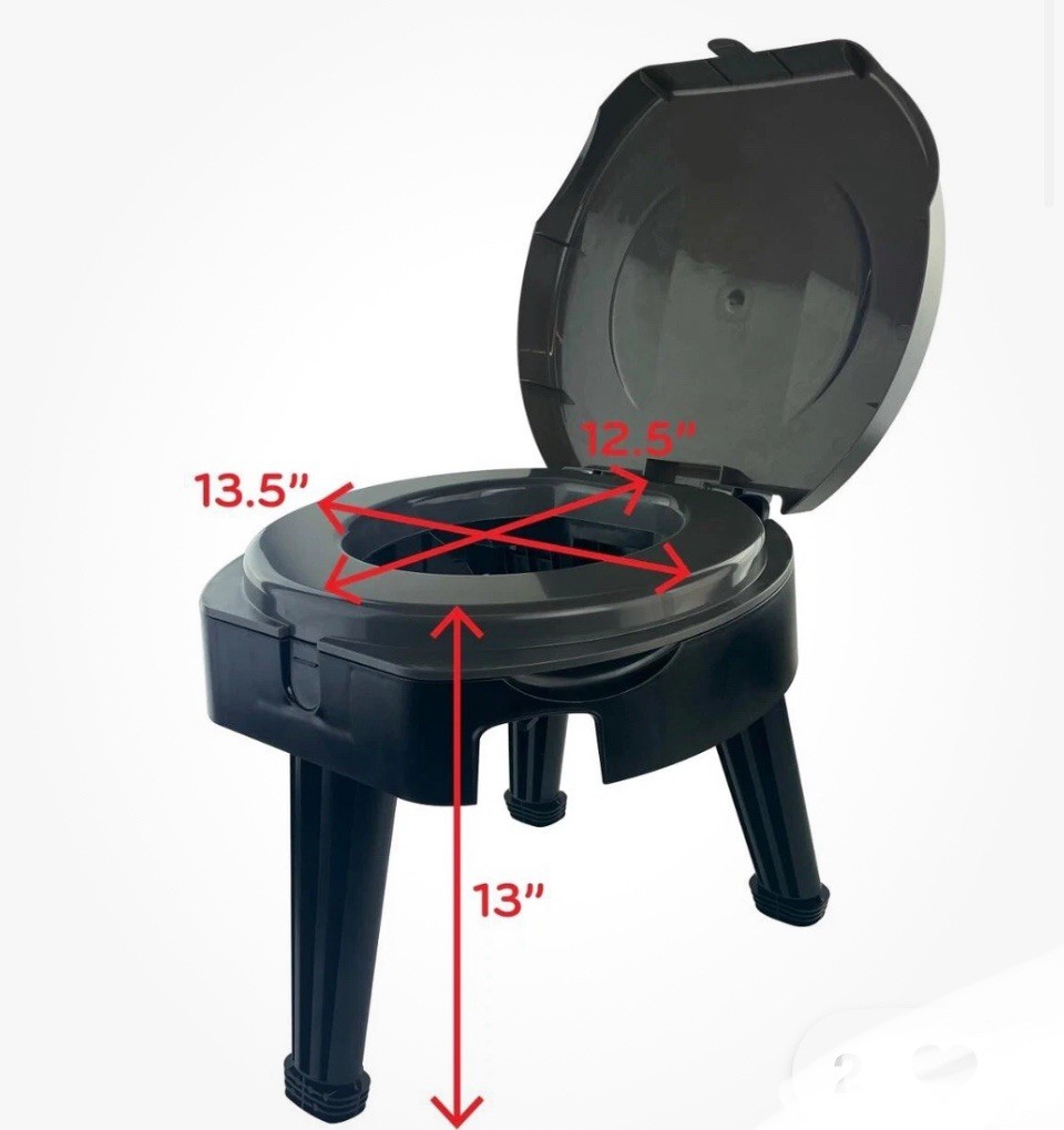 Folding Portable Toilet Fold-To-Go Collapsible Commode Camping Hiking TRAVEL ATL
