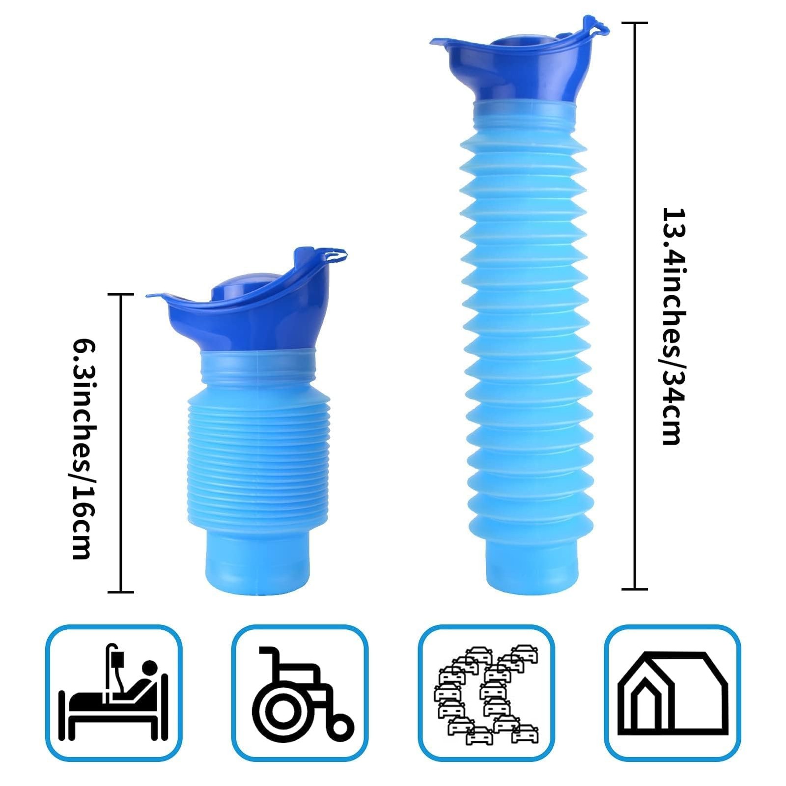 Urine Bottle Mini Urinal 750ML Shrinkable Urinal Mobile Toilet, Shrink B…