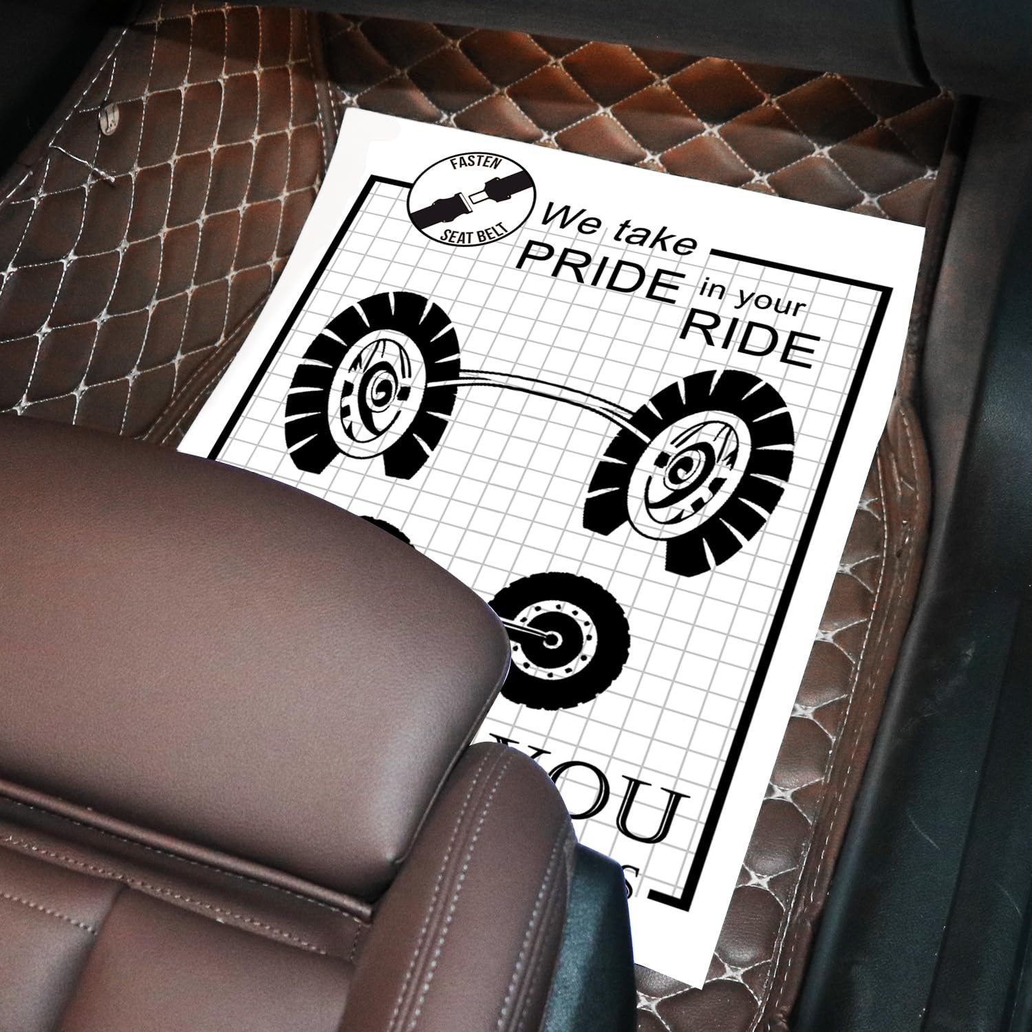 100-Pack Disposable White Paper Car Floor Mats 19×15 Inch, Universal Fit Auto…