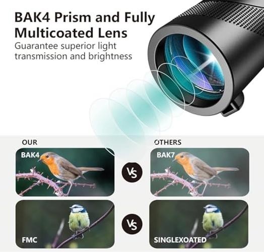 Monocular-Telescope 80×100 High Powered Monoculars High Definition for Black