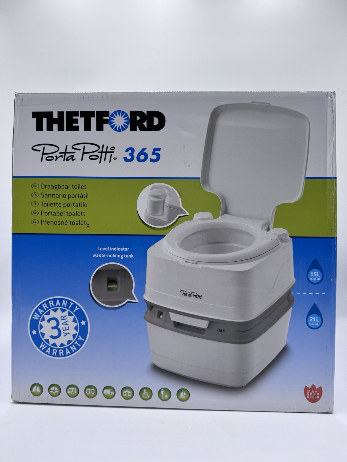 THETFORD 92820 PORTA POTTI 365 Portable Camping Toilet RV Camper Trailer Van