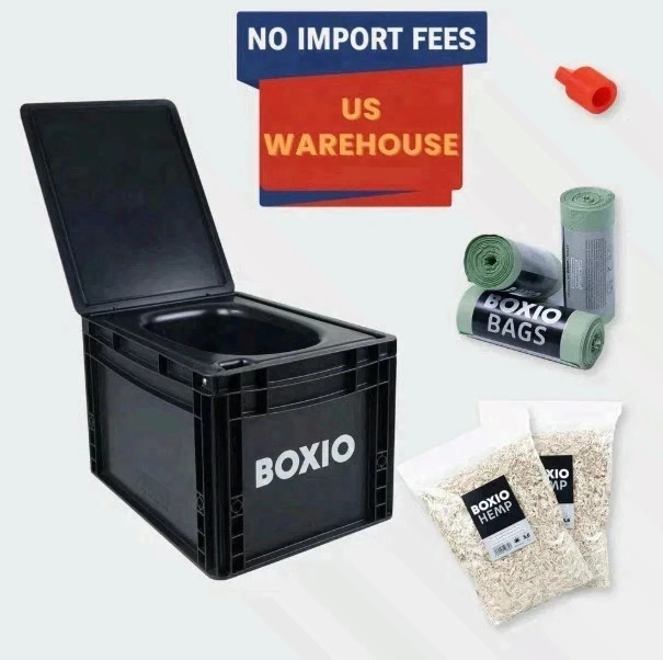 BOXIO TOILET PLUS – Portable Separating Toilet Kit w/ Bags & Plug FS USA