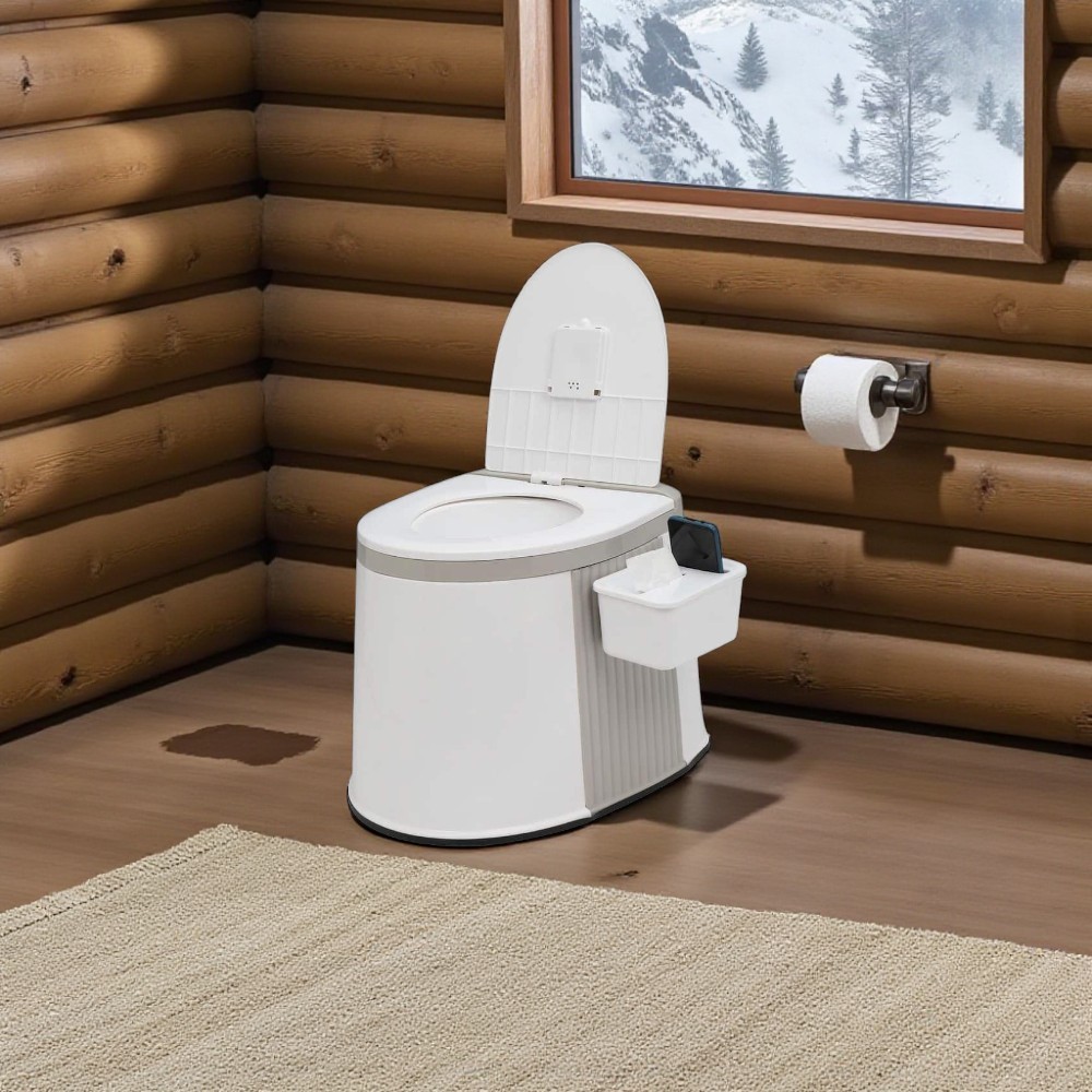 Portable Toilet – Commode with 5 Gallon Bucket Inner – Lightweight Camping RV