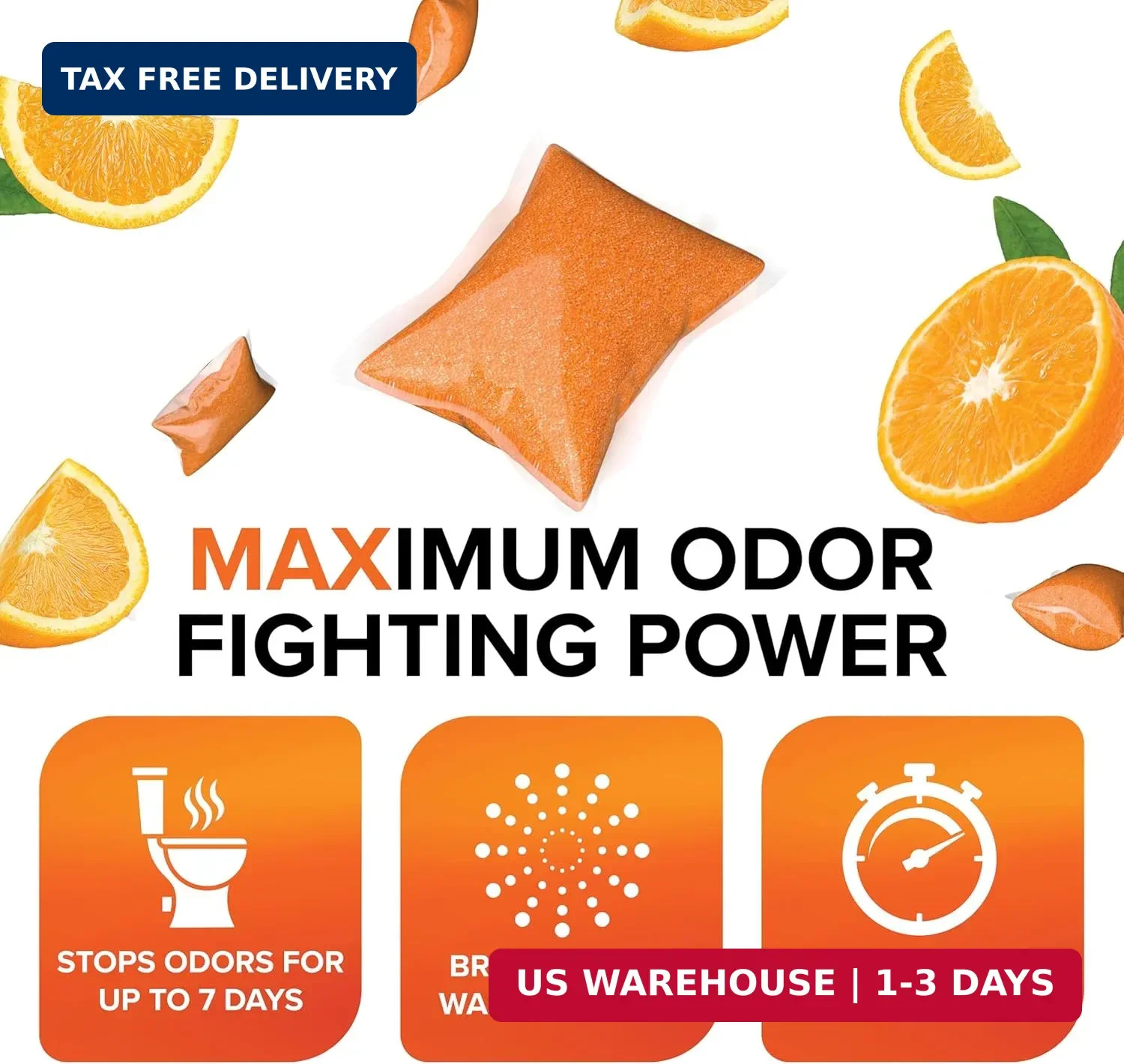 Camco TST MAX RV Toilet Treatment Drop-INs – Orange 30-pk – Made in the USA | Co