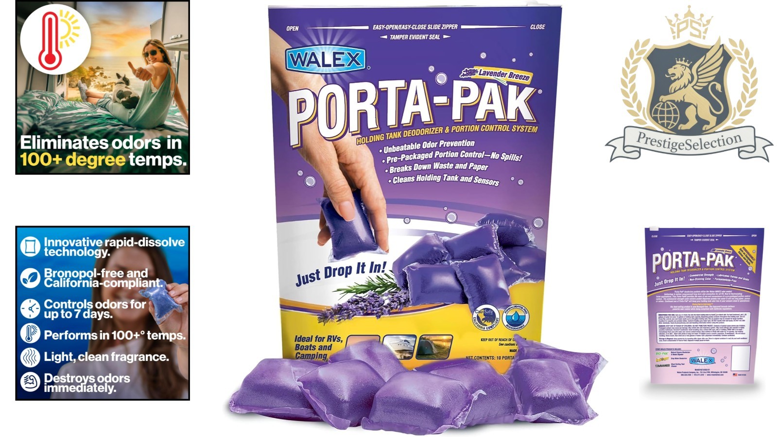 Effortless Holding Tank Cleaning with Porta-Pak – 10 Count Lavender Breeze Tabs