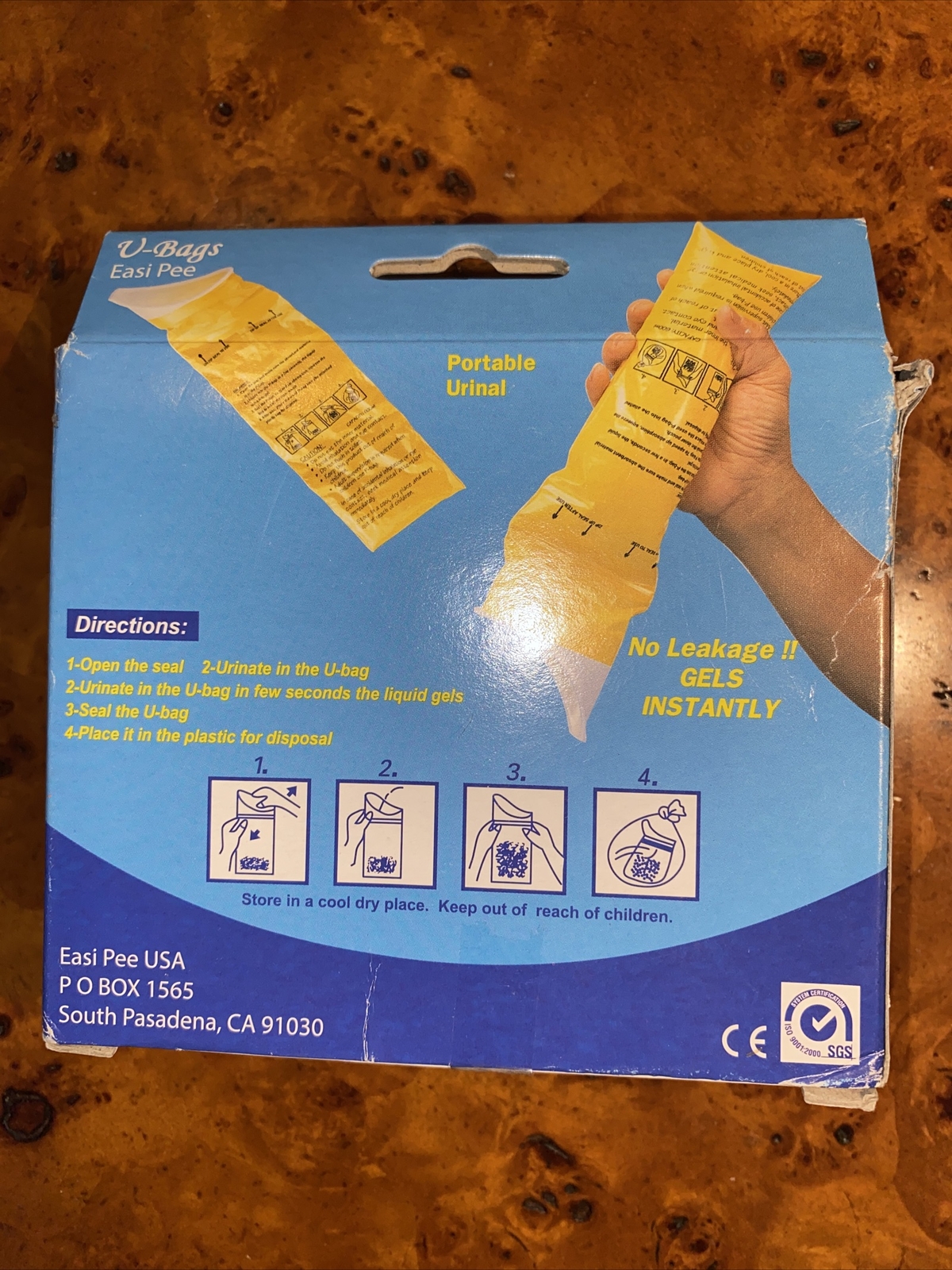 Easi Pee V-Bags Disposable Urine Bag for Men, Women and Children 2 Pack New