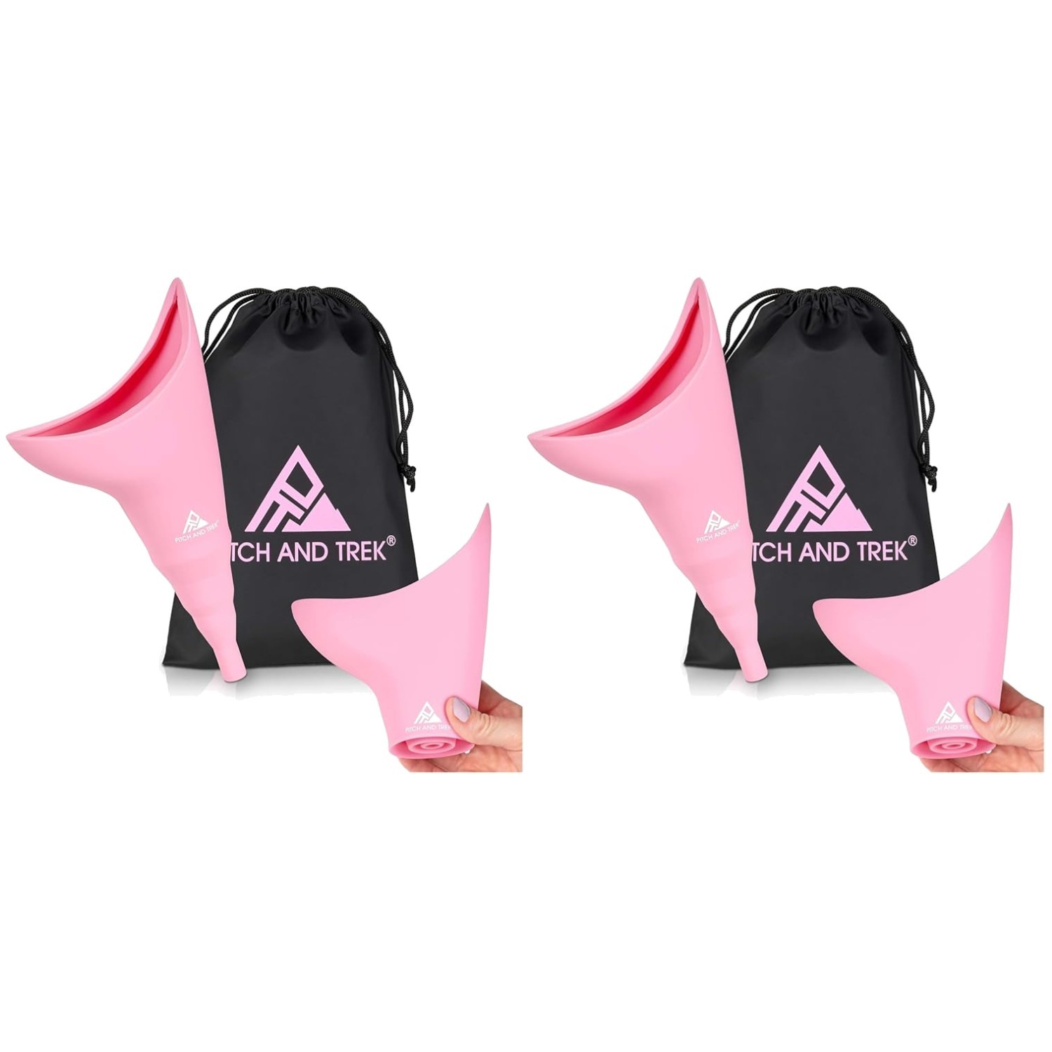 Silicone Standing Pee Funnel, Women’s Travel Gear – Pink (2)