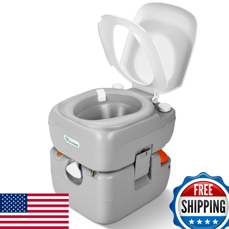 Yitahome Portable Toilet 5.8 Gallon Travel Rv Potty Level Indicator T-Type