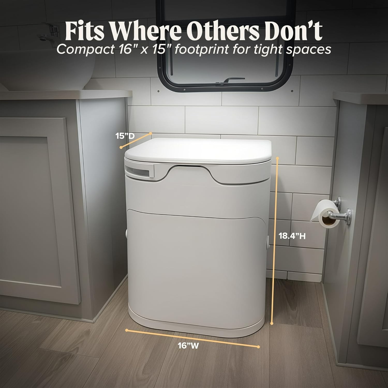 Origin 12V Electric Composting Toilet – Compact, Odorless, Off-Grid Solution