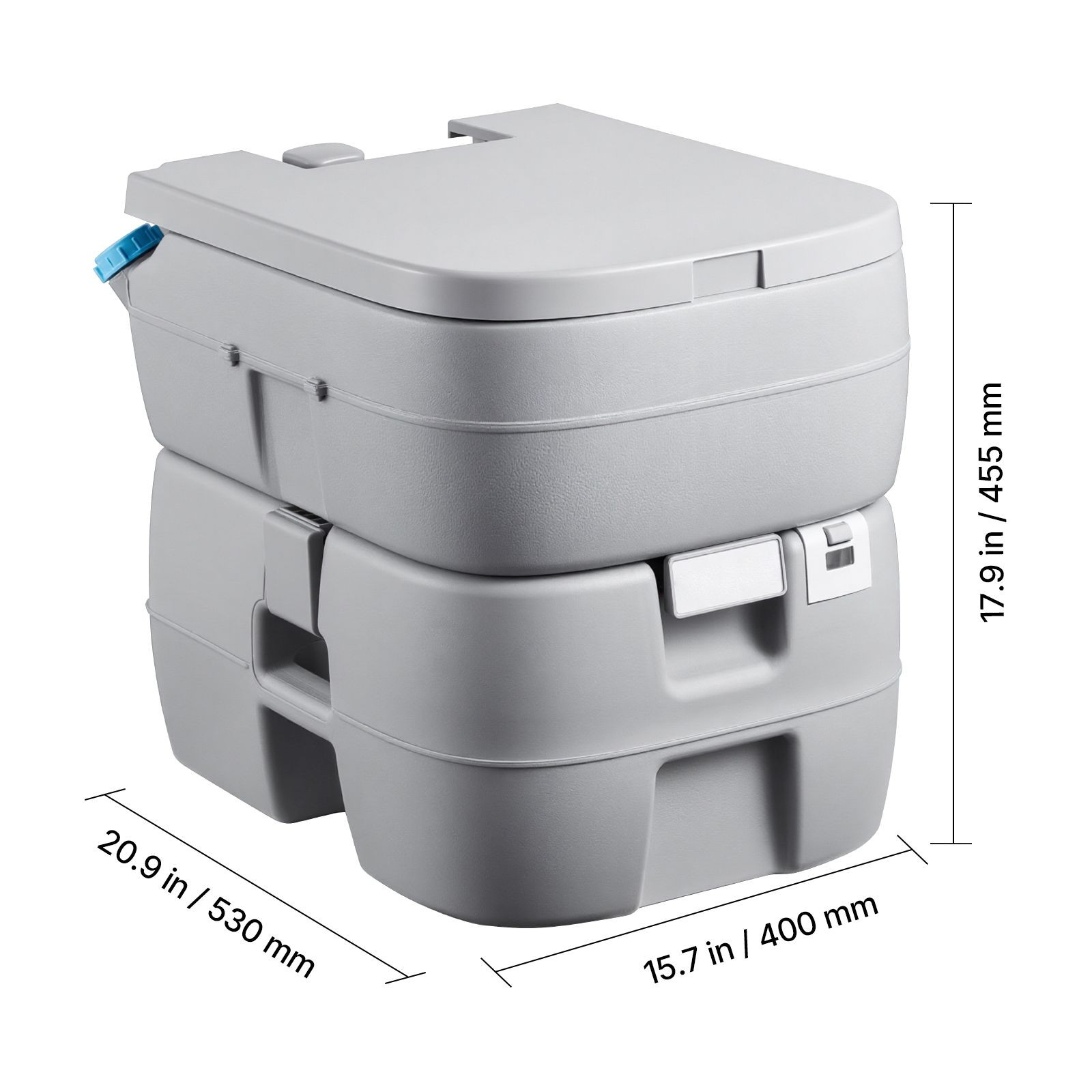 Portable Toilet 7.9 Gallon Detachable Waste Tank 200 Flushes Camping RV Travel