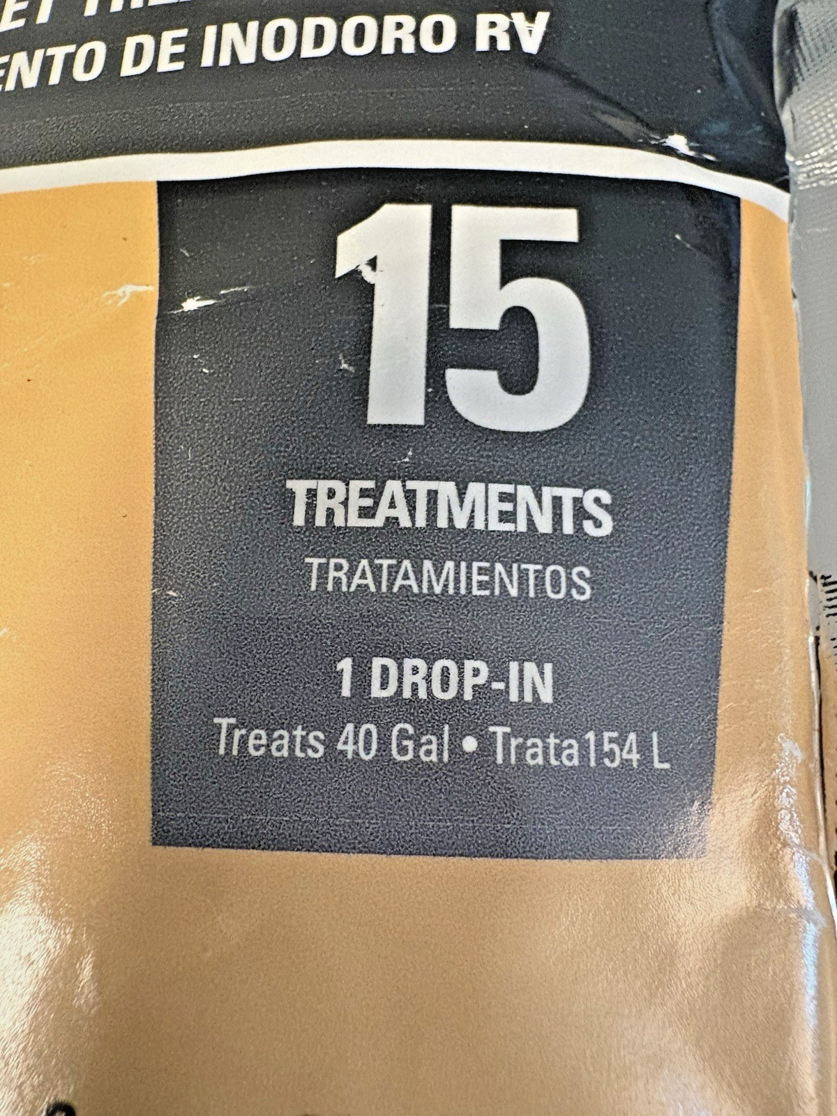 LOT OF 2 FULL TIME RV DROP-INS RV TOILET TREATMENT (ORANGE SCENT) 15 TREATMENTS