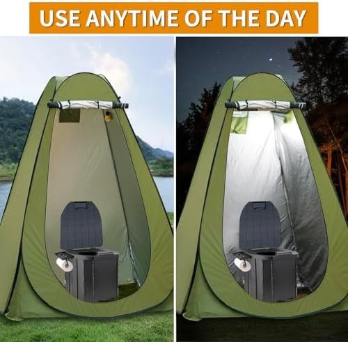 Portable Toilet Kit, Larger Size Portable Camping Toilet with Pop-Up Privacy …