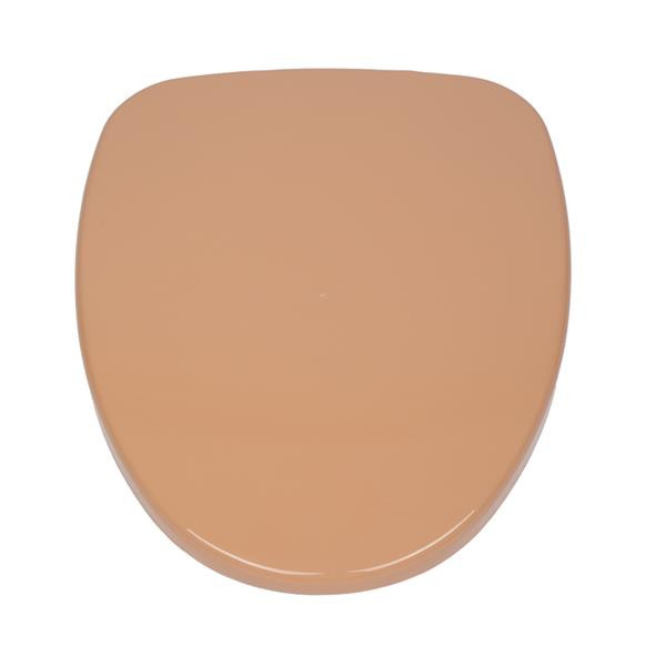 Portable Foldable Toilet with Lid & Anti-Slip Base For Camping Elderly Brown