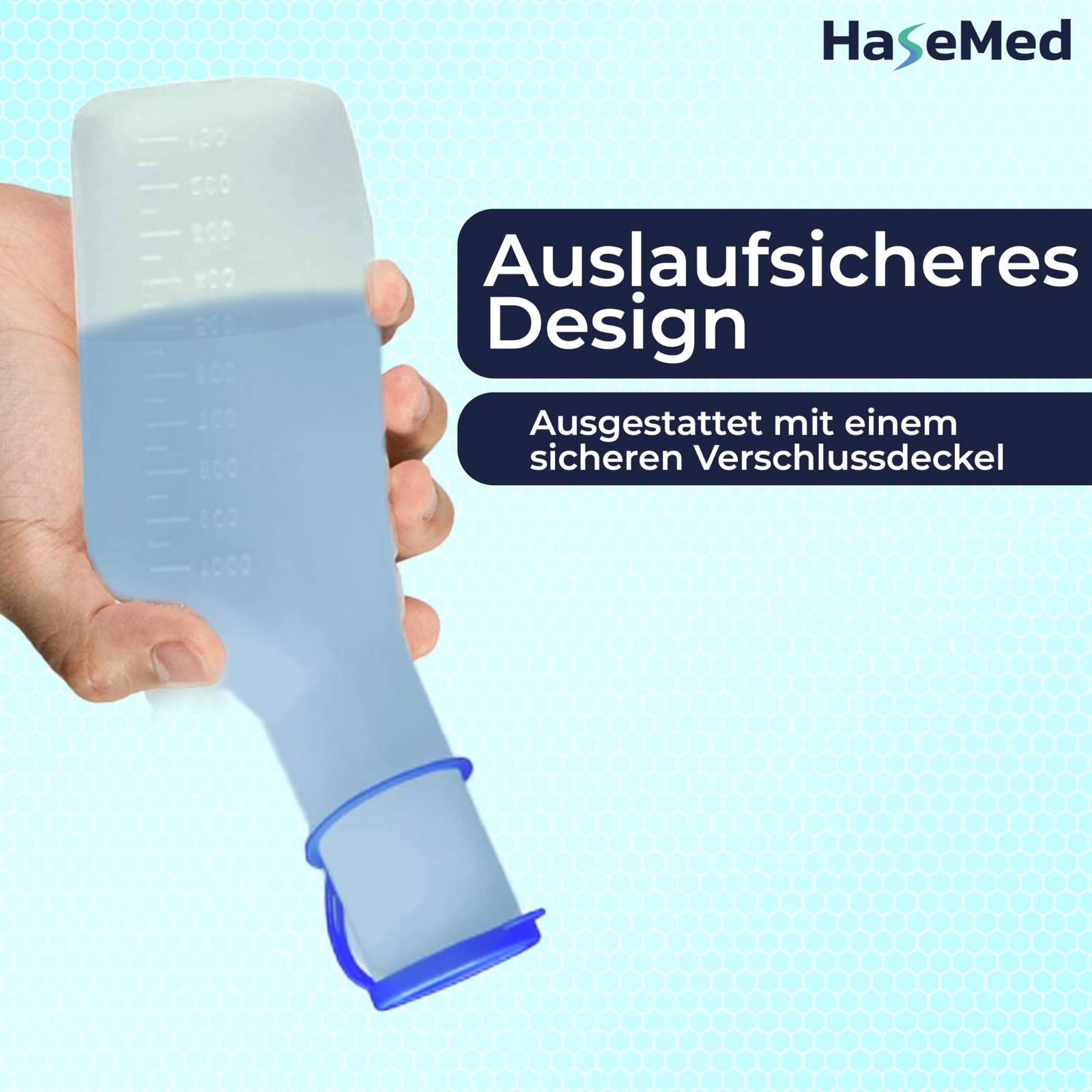 HaseMed Urine Bottle for Men 1000 ml, with Lid, 1 Pack | Autoclavable…