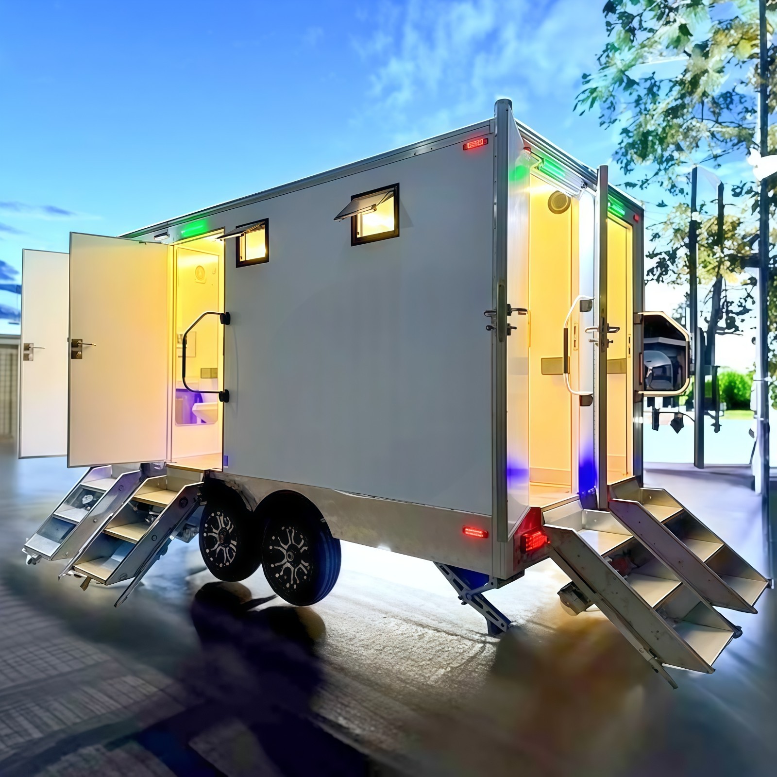 Luxury Mobile Bathroom Trailer Portable Restroom Trailer Mobile Toilet Trailer