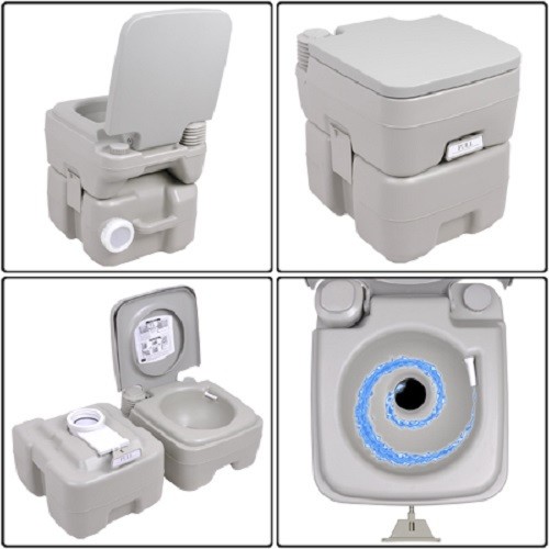 5 Gallon 20L Portable Survival Camping RV Flush Toilet Completely Self-Contained