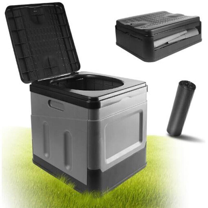 Portable Camping Toilet 20L Foldable Potty for Car Travel , Hiking Emergency Use